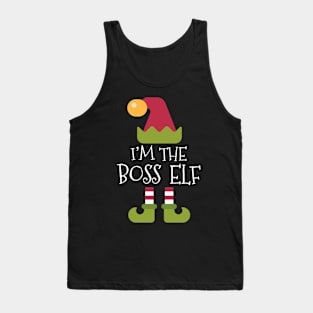 Christmas I'm the Boss Elf Tank Top